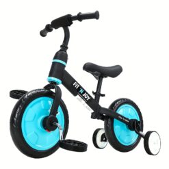 Ubravoo Fit ' Children's Bikes, 4-in-1 Balance Bike For Children With Pedals And Stabilisers, Trike-to-bike Children's Bike For Boys And Girls From 2