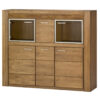 VELVET Manufactured + Solid Oak Wood 6-Door Cocktail Cabinet