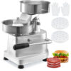 VEVOR Commercial Burger Patty Maker, 150mm/6inch Hamburger Beef Patty Maker,Heavy Duty Food-Grade Stainless Steel Bowl Burger Press Machine, Kitchen