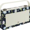 VQ Hepburn Voice Portable Wireless Speaker with Amazon Alexa - Laura Ashley Elveden Navy, Black,Patterned