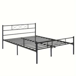 Vecelo Metal Bed Frame With Headboard/footboard, Twin Size Queen Size Bed Frame, No Box Spring Needed