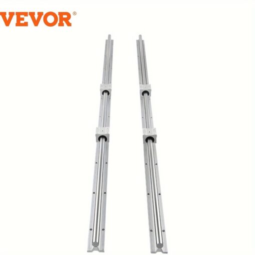 Vevor Linear Guide Rail Set, Sbr16 1500mm, 2 Pcs 59 In/1500 Mm Sbr16 Guide Rails And 4 Pcs Sbr16uu Slide Blocks, Linear Rails And Bearings Kit For