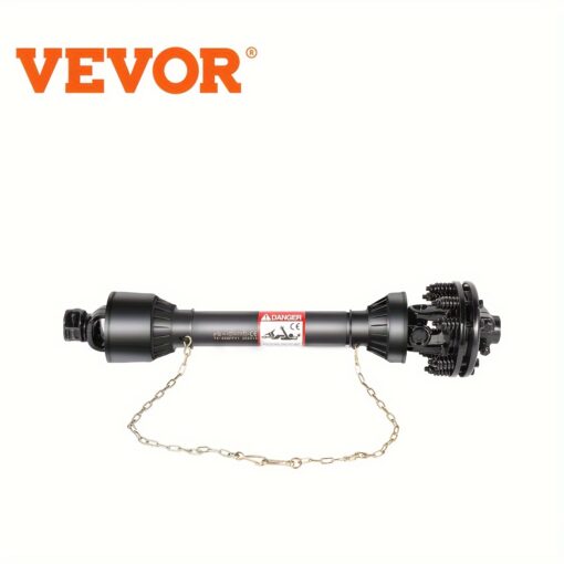 Vevor Pto Shaft, 1-3/8" Pto Drive Shaft, 6 Spline Tractor, Round Implement Ends Pto Shaft, Series 4 Tractor Pto Shaft, 43"-61" Brush Pto Shaft Black,