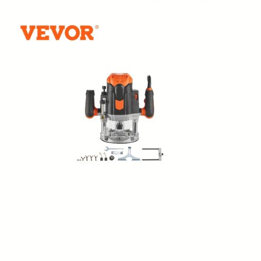 Vevor Router, 3-1/4 , 120v, 12000-23000 Rpm , Electronic Router, Woodworking Router Kit , , Straight , 1/4" Set