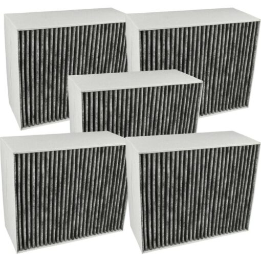 Vhbw - 5x Activated Carbon Filter compatible with Siemens LF21BA550/02, LF21BA550/01, LF21BA542/02, LF21BA542/01 Extractor Hood - 22.7 x 18.9 x 10 cm