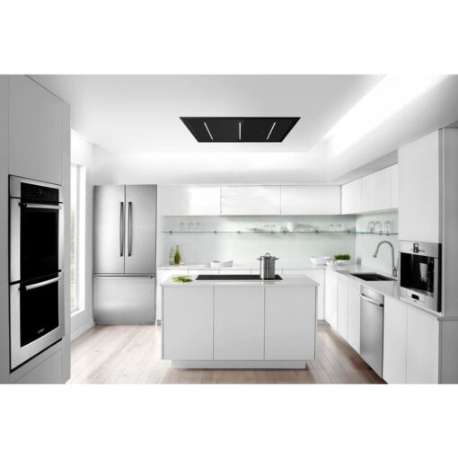 ViandPro - Opus Flush Fit Ceiling Hood 90x30 Black - Ducted Or Recirculated - VP-CH95BLK, Ducted Version