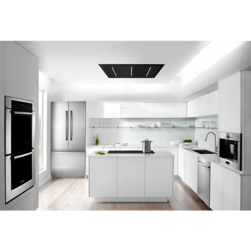 Viandpro - Opus Flush Fit Ceiling Hood 90x50 Black - Ducted Or Recirculated - VP-CH95BLK, Ducted Version - Black