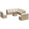 Vidaxl - 12 Piece Garden Sofa Set with Cushions Beige Poly Rattan