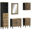 Vidaxl - 5 Piece Bathroom Furniture Set Solid Wood Mango