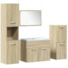 Vidaxl - 5 Piece Bathroom Furniture Set Sonoma Oak Engineered Wood