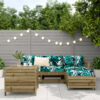 Vidaxl 5 Piece Garden Sofa Set Impregnated Wood Pine