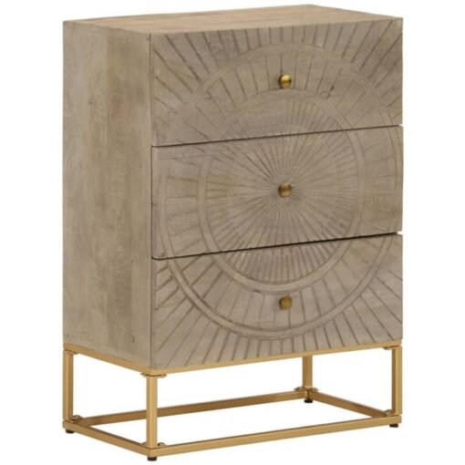 Vidaxl - Chest of Drawers 55x30x76 cm Solid Wood Mango and Iron