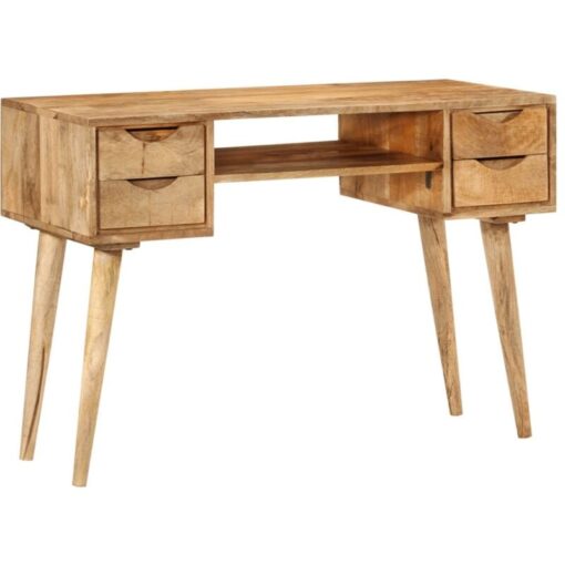 Vidaxl - Desk with Drawers 110x47x76 cm Solid Wood Mango