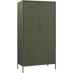 Vidaxl - Wardrobe Olive Green 90x50x180 cm Steel