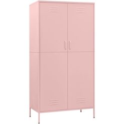 Vidaxl - Wardrobe Pink 90x50x180 cm Steel