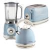 Vinatge 1.7L Stainless Steel Dome Kettle With 2 Slice Toaster And 1.5L Glass Jug Blender Set