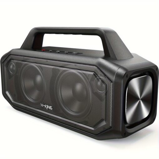 W-king 80w Outdoor Ipx6 Waterproof Wireless Speaker, Stereo Portable Subwoofer, Loud , Function, Drop Resistance, Dual Stereo Pairing, Tf Card, Aux