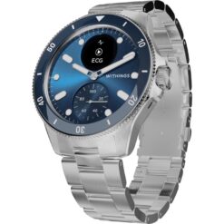 WITHINGS ScanWatch Nova Hybrid Smart Watch - Blue, 42 mm, Silver/Grey,Blue