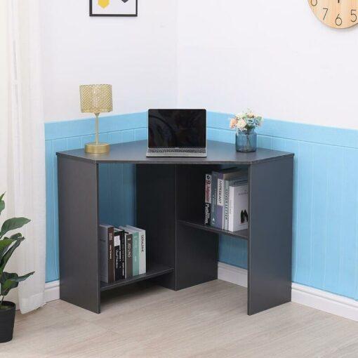 Wellington Grey Computer Desk pc Laptop Table Corner Home Office Study Gaming - Grey