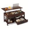 Wlive Coffee Table, 39" Lift Top Coffee Table With Hidden Compartment And Sorage Drawers