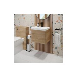 Wood Effect Bathroom Furniture Vanity Unit with Basin Sink Cabinet Storage 500mm Wall Hung