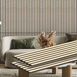 Wood Panels For Wall And Ceiling, 94.5"×11" Wall Panels For Interior Wall Decor, 3d Fluted Sound Absorbing Panel/wood Slat Wall Panel