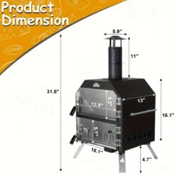 Wood Portable Ovens Included Stone, , , For Camping Bbq