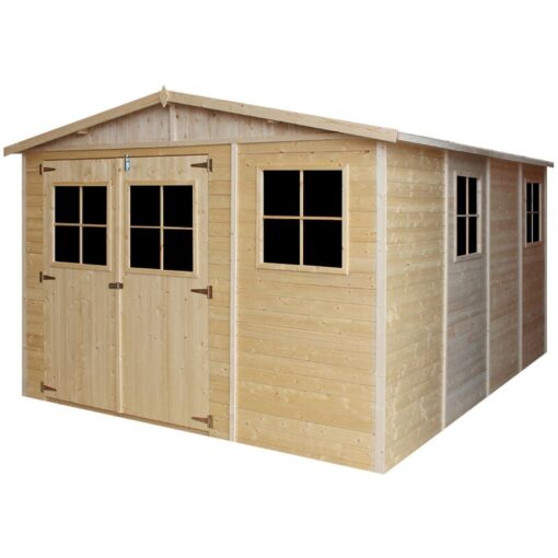 Wooden Garden Shed- Apex Shiplap Wooden Shed 11x14 ft/12m2 - Sheds and Outdoor Storage - Wooden garden storage shed, 17 mm planks - Bike shed, Garden