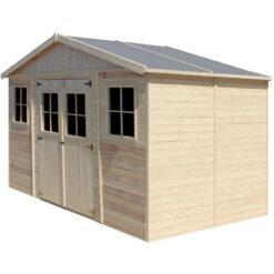 Wooden Garden Shed- Apex Shiplap Wooden Shed 14x7 ft/8m2 - Sheds and Outdoor Storage - Wooden garden storage shed, 17 mm planks - Bike shed, Garden