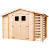 Wooden Garden Shed and Log shed, 19 mm planks - Sheds and Outdoor Storage - Wooden Shed - H218 x 328 x 206 cm / 5.41 m2 (1.5 m3 capacity), Bike