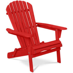 Wooden Outdoor Chair with Armrests - Adirondack Garden Chair - Adirondack