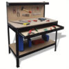 Workbench With Pegboard And Drawer