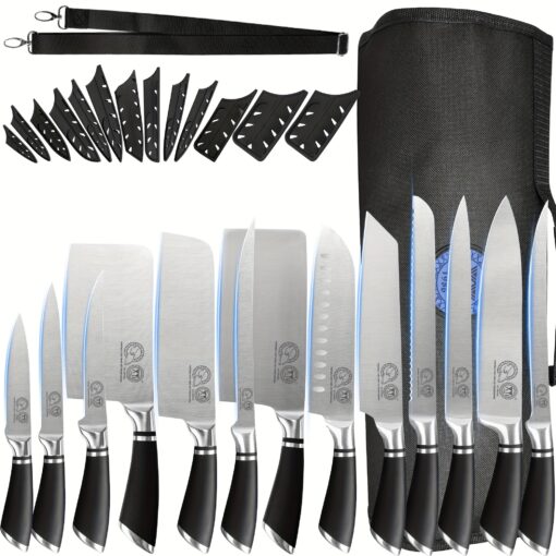 Xyj Knives, Professional For Master Chefs, Meat Cleaver Butcher For Camping, Chef Knife Set With Bag