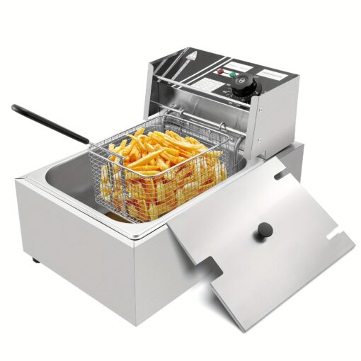 Yeesoom 6l Electric Deep Fryer 2500w Commercial Tabletop Restaurant Frying With Basket And Lid