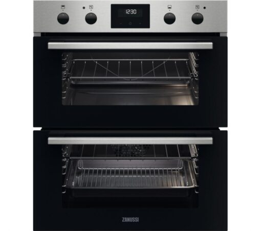 ZANUSSI FanCook ZPHNL3X1 Electric Built-under Double Oven - Stainless Steel, Stainless Steel