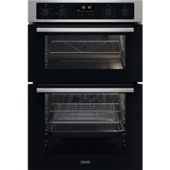 Zanussi ZKCNA7XN Electric Double Oven - Stainless Steel & Black, Stainless Steel