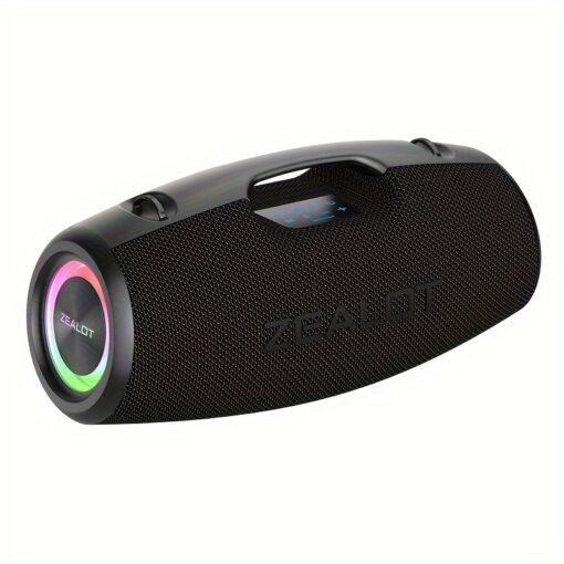 Zealot S78 100w Powerful Outdoor Portable Subwoofer Wireless Speaker With Handle, Hifi Sound Quality, Rgb Light, Tws Dual Pairing, Fast Charging,