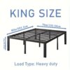 Ziyoo Metal Platform Bed Frames 16 Inch High, No Box Spring Needed, Heavy Duty Steel Slats Platform With 3000lbs Support, Noise Free, Anti-slip, Easy