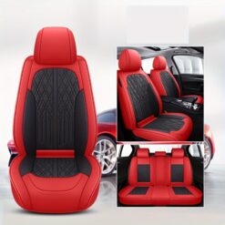 (pu Leather Fabric) Five-seat Car Seat Cover Universal Seat Cushion Seat Cover