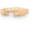 11 Piece Garden Lounge Set Solid Wood Pine Vidaxl