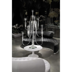 120Cm Glass Tabletop Candelabra