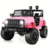 12v 7ah Kids Powered Ride On Truck Car, Electric Car, Music, Spring Suspension, Led Lights Christmas Gift