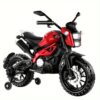 12v Electric Dirt Bike, Battery Powered Kids Ride On Motorcycle W/, Leather Seat, Rear Suspension, Mp3 Player, Front Head Light, Wireless To Phones