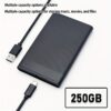 1tb Portable External , Usb 3.0 -c, , 500gb , Compatible Multiple Systems, 2.5-, For Laptop, Desktop, Tv, File