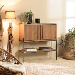 2 Door Sideboard 1 Niche In Natural Reclaimed Teak Wood