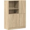 2 Piece Kitchen Cabinet Set Sonoma Oak Engineered Wood vidaXL