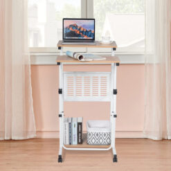 2-in-1 Mobile Height Adjustable Standing Desk