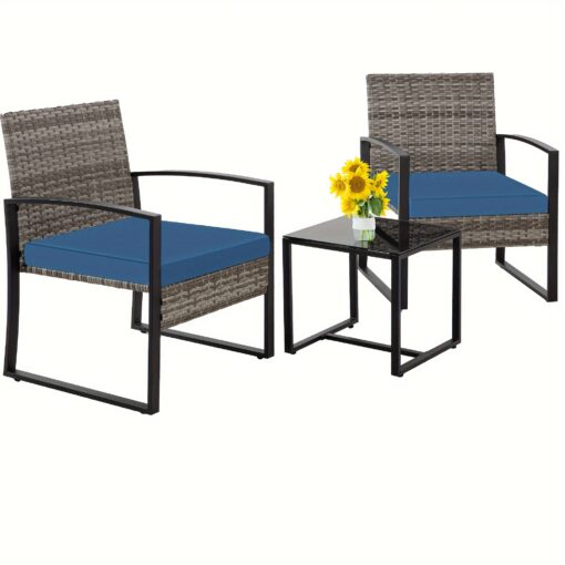 3- Furniture Set, Padded Sofa, Table For , Backyards, Poolsides Or Places.