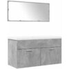 3 Piece Bathroom Furniture Set Concrete Grey Engineered Wood vidaXL