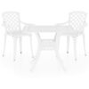 3 Piece Bistro Set Cast Aluminium White Vidaxl